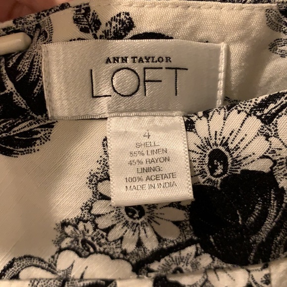 Ann Taylor Loft Pleated Floral Skirt - Picture 3 of 3